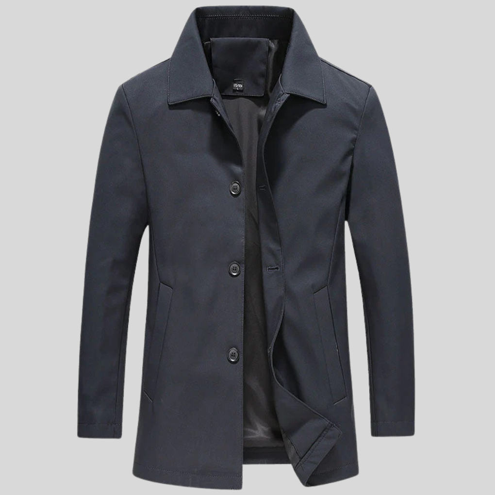 Manteau Long Élégant Homme Taille Slim