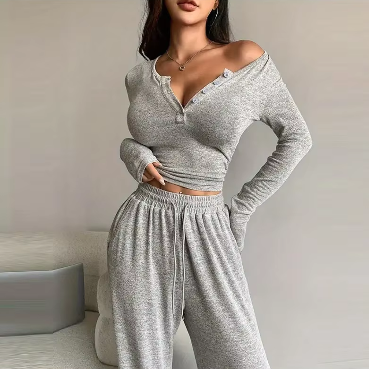 Pantalon et Pull Oversize Confortable