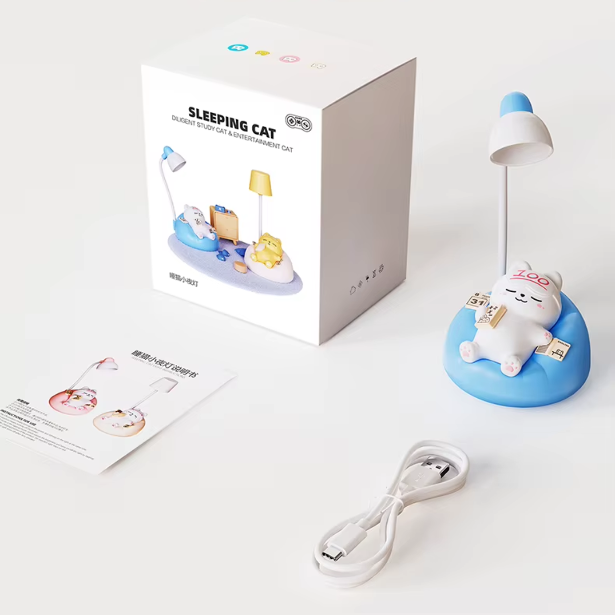 Lampe de Table Chat Mignon et Décorative