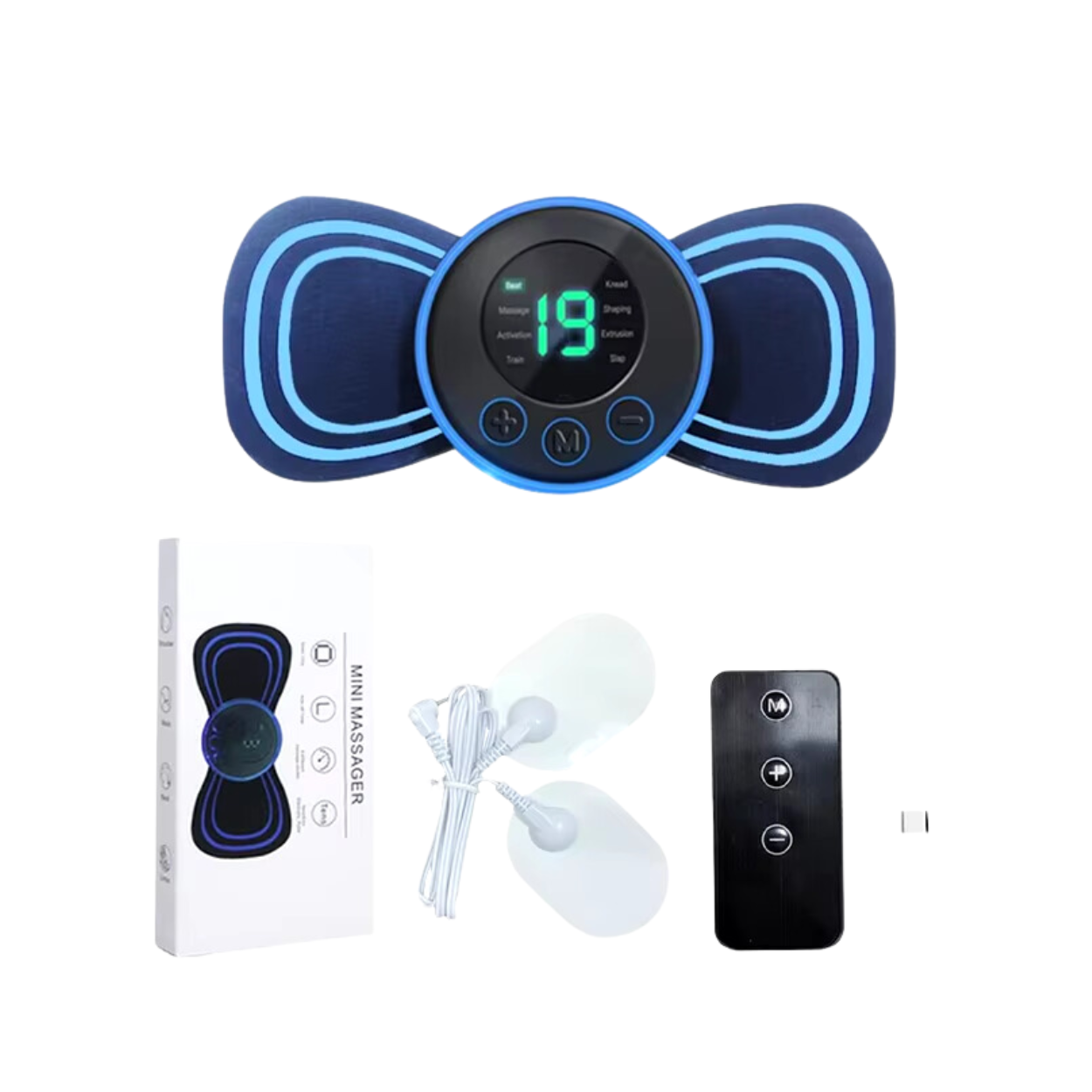Masseur Électrique Portable avec Patchs Adhésifs