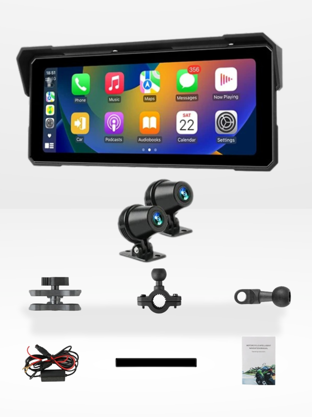 Écran GPS Moto Étanche et Universel pour Carplay