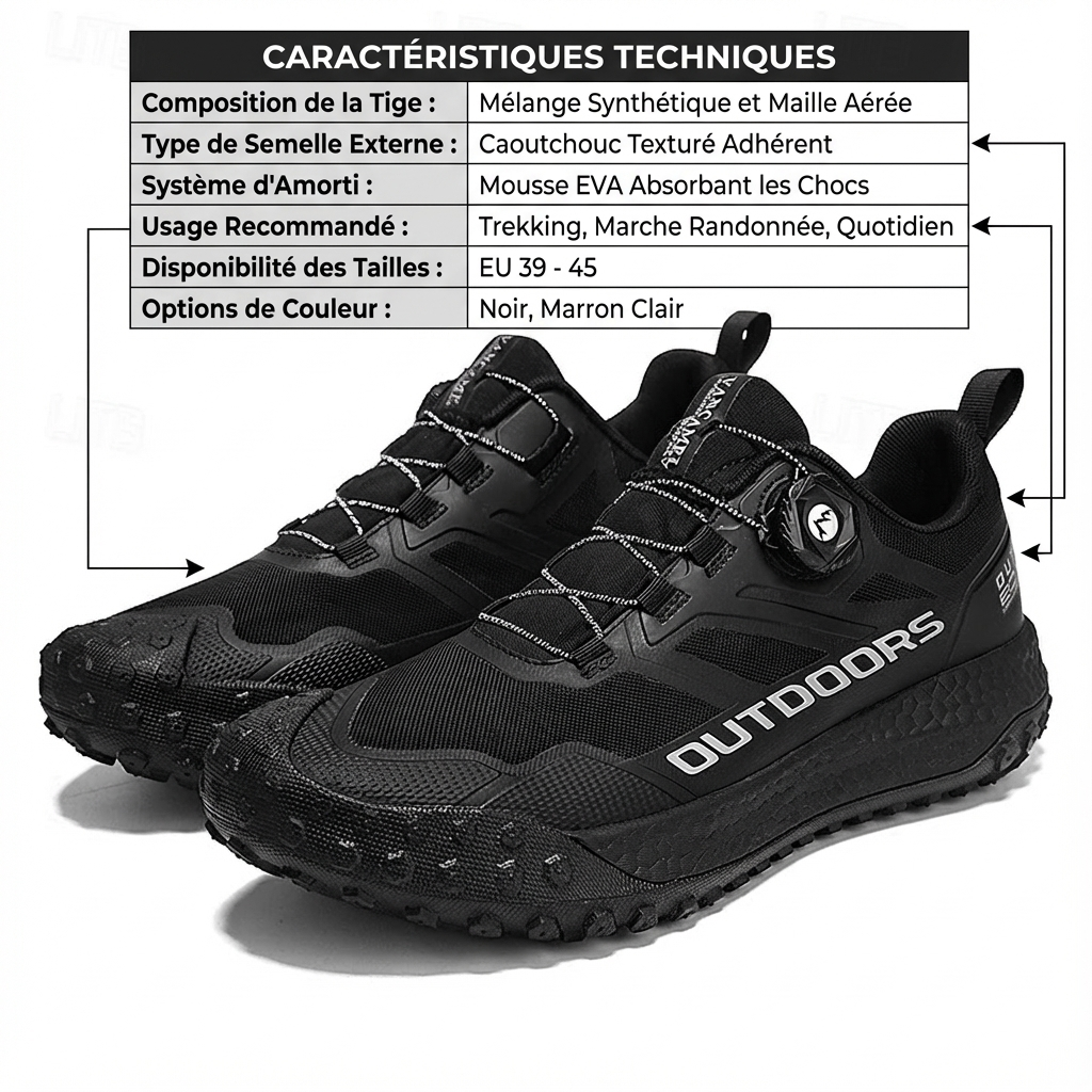 Marcherelle™ – Chaussures De Randonnée Légères et Antidérapantes