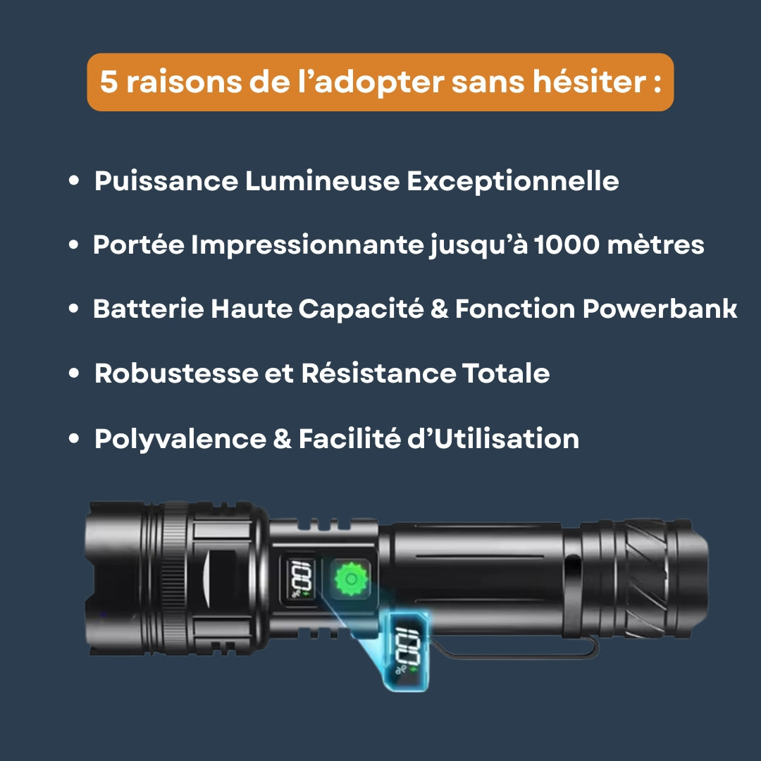 Lampe Torche LED Puissante et Compacte