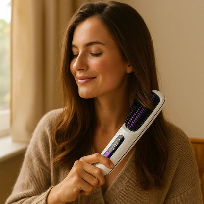 Brosse Électrique Lissante – Lissage Rapide et Brillance Anti-Frisure