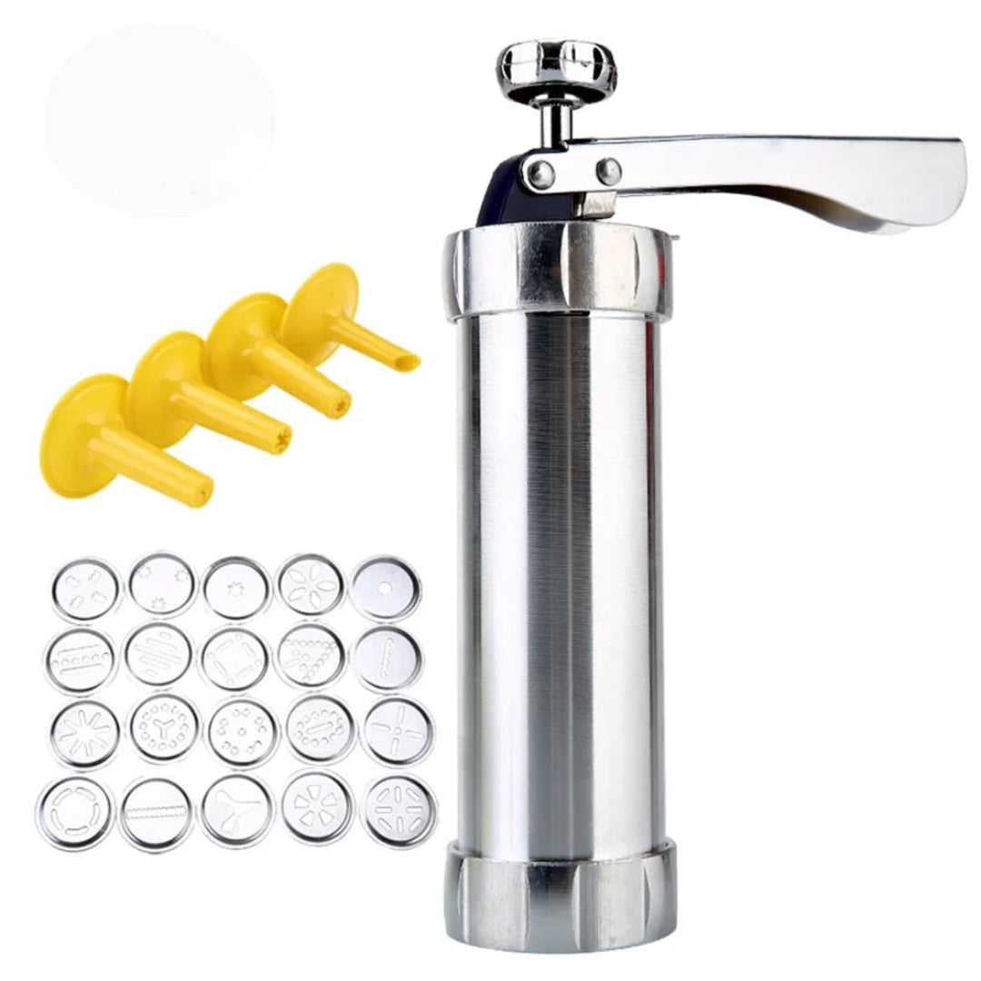 Moule à biscuits Aluminium avec 20 Formes et 4 Embouts