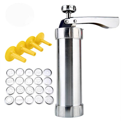 Moule à biscuits Aluminium avec 20 Formes et 4 Embouts