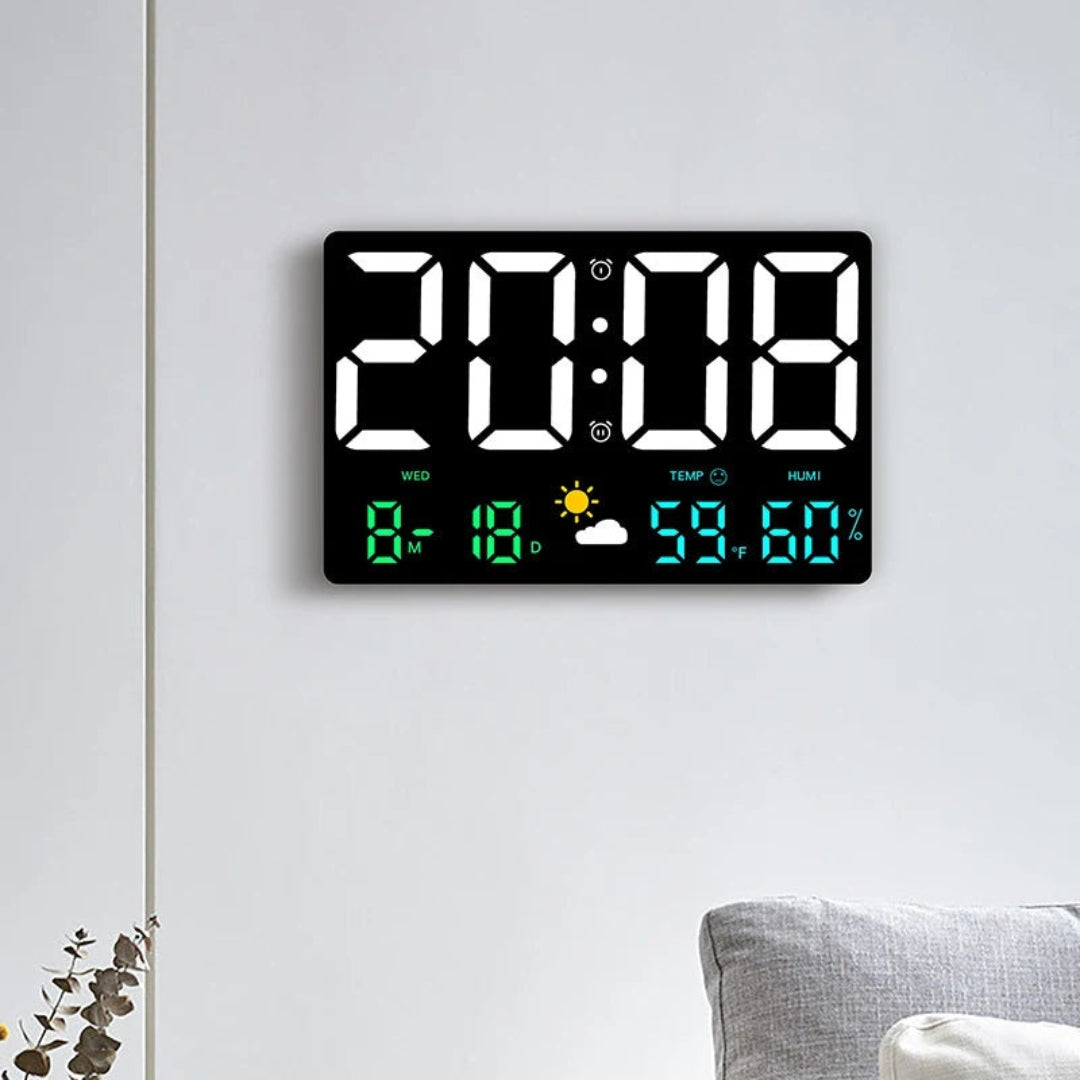 Horloge Murale LED Digitale Moderne