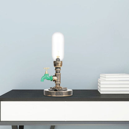 Lampe de Table Métal Élégante avec Abat-Jour Industriel