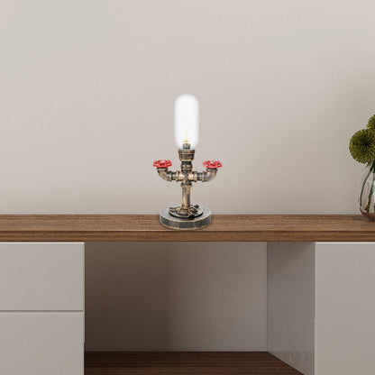 Lampe de Table Métal Élégante avec Abat-Jour Industriel