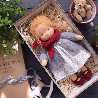 Poupée en coton fait main pour enfant, jouet éducatif créatif