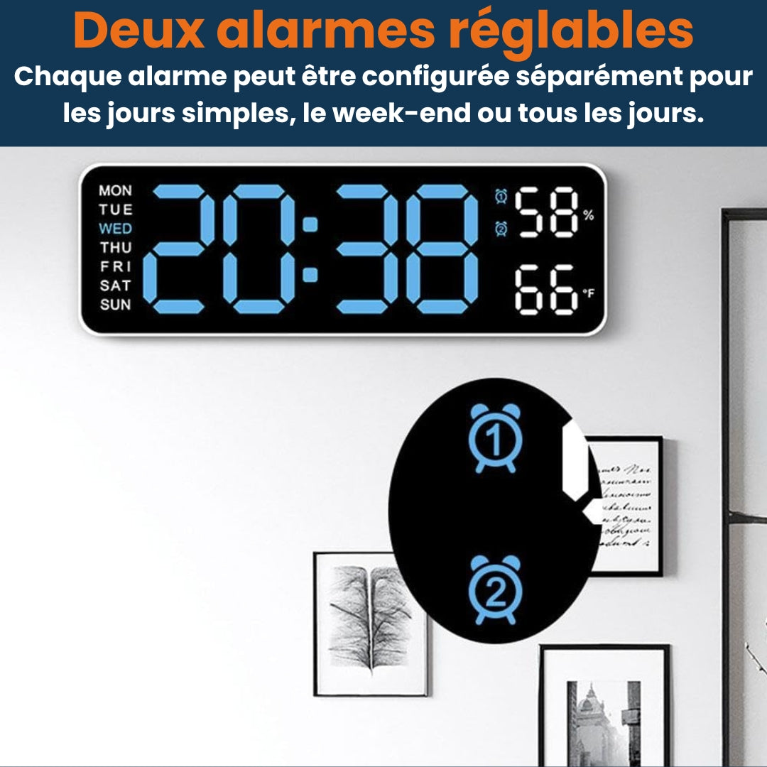 Horloge Murale LED Digitale Moderne
