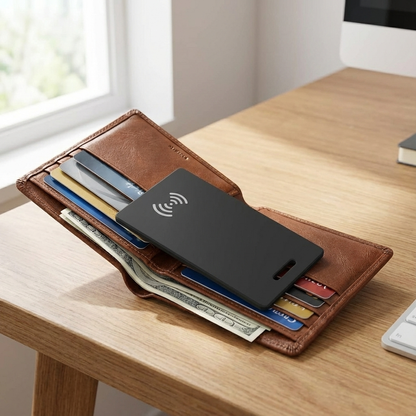Marcherelle™ – Carte de Suivi de Portefeuille Rechargeable, Compatible Apple Find My