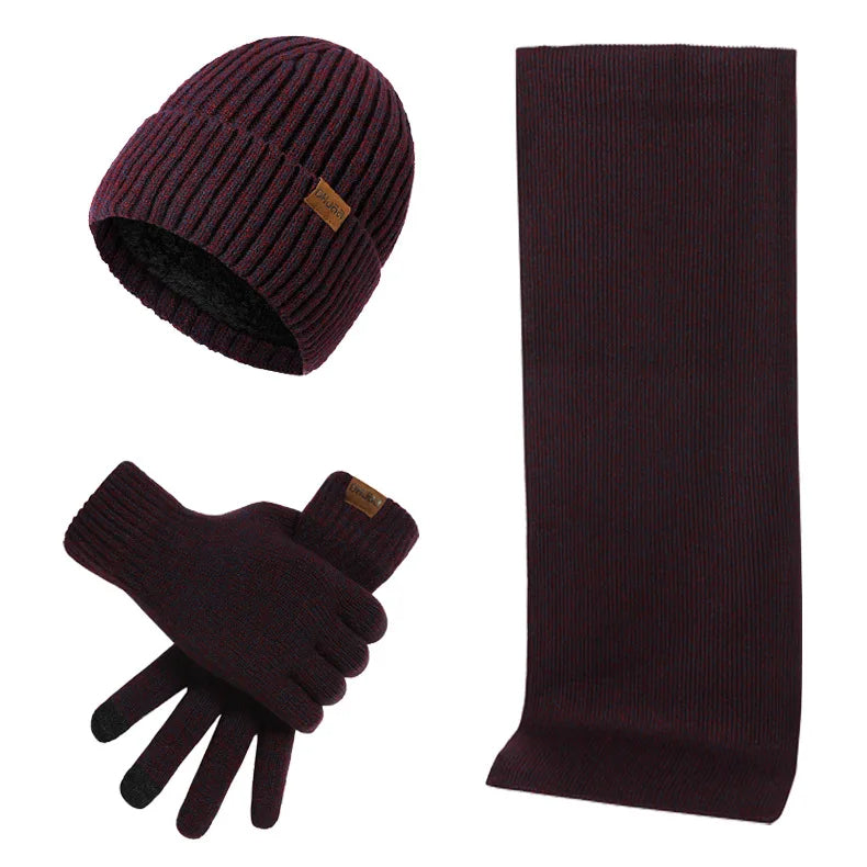 Ensemble Hiver Chaud avec Bonnet, Écharpe et Gants