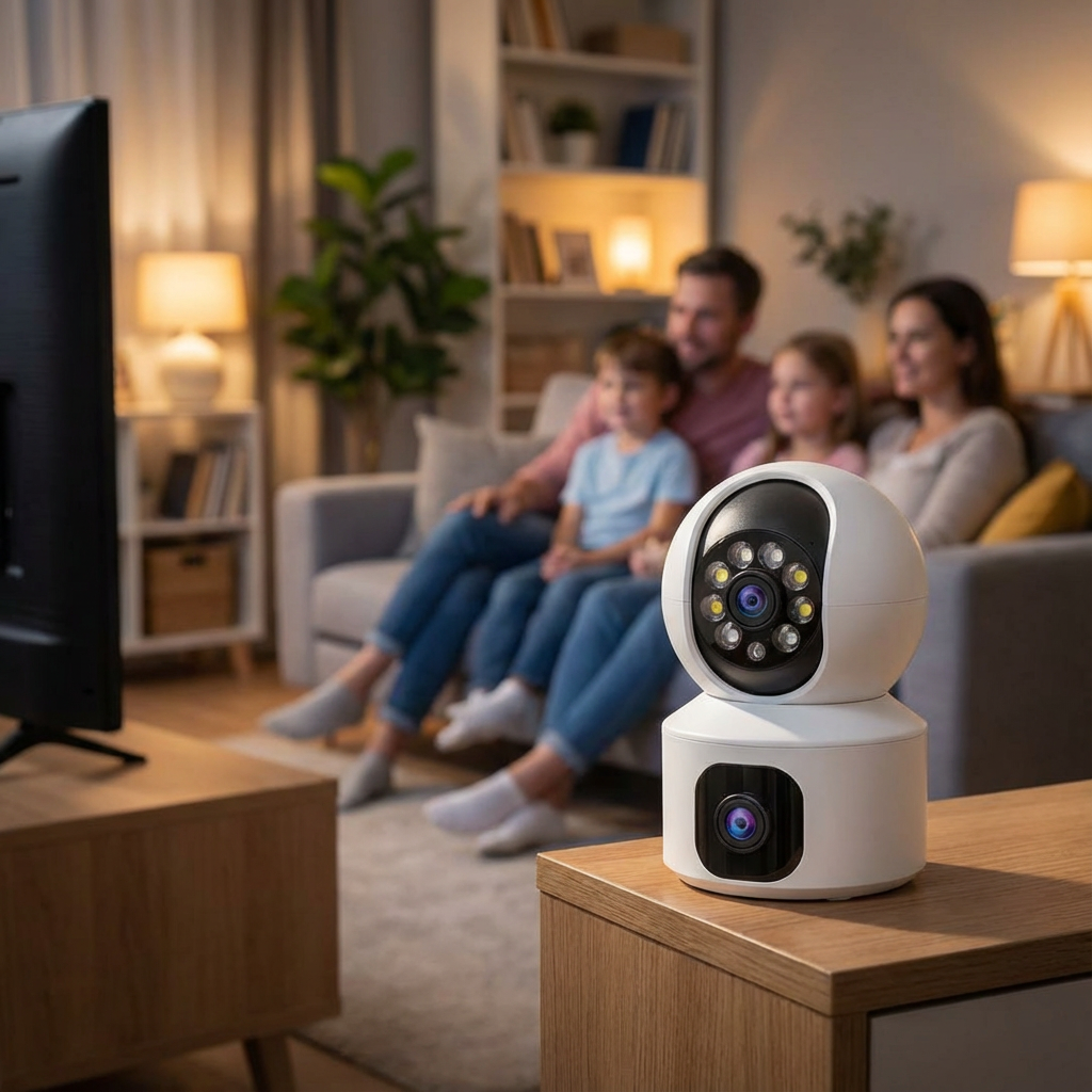 Marcherelle™ – Caméra de Sécurité WiFi Double Objectif Vision HD