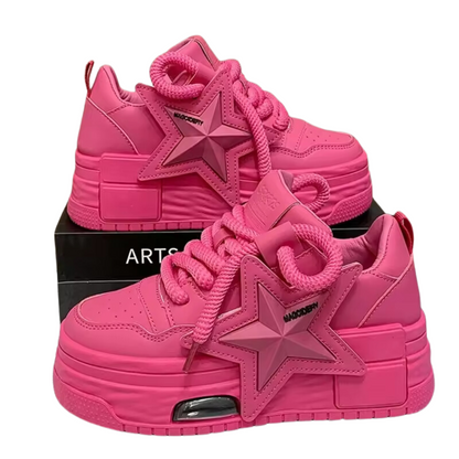 Baskets Mode Plateforme Haute pour Femme