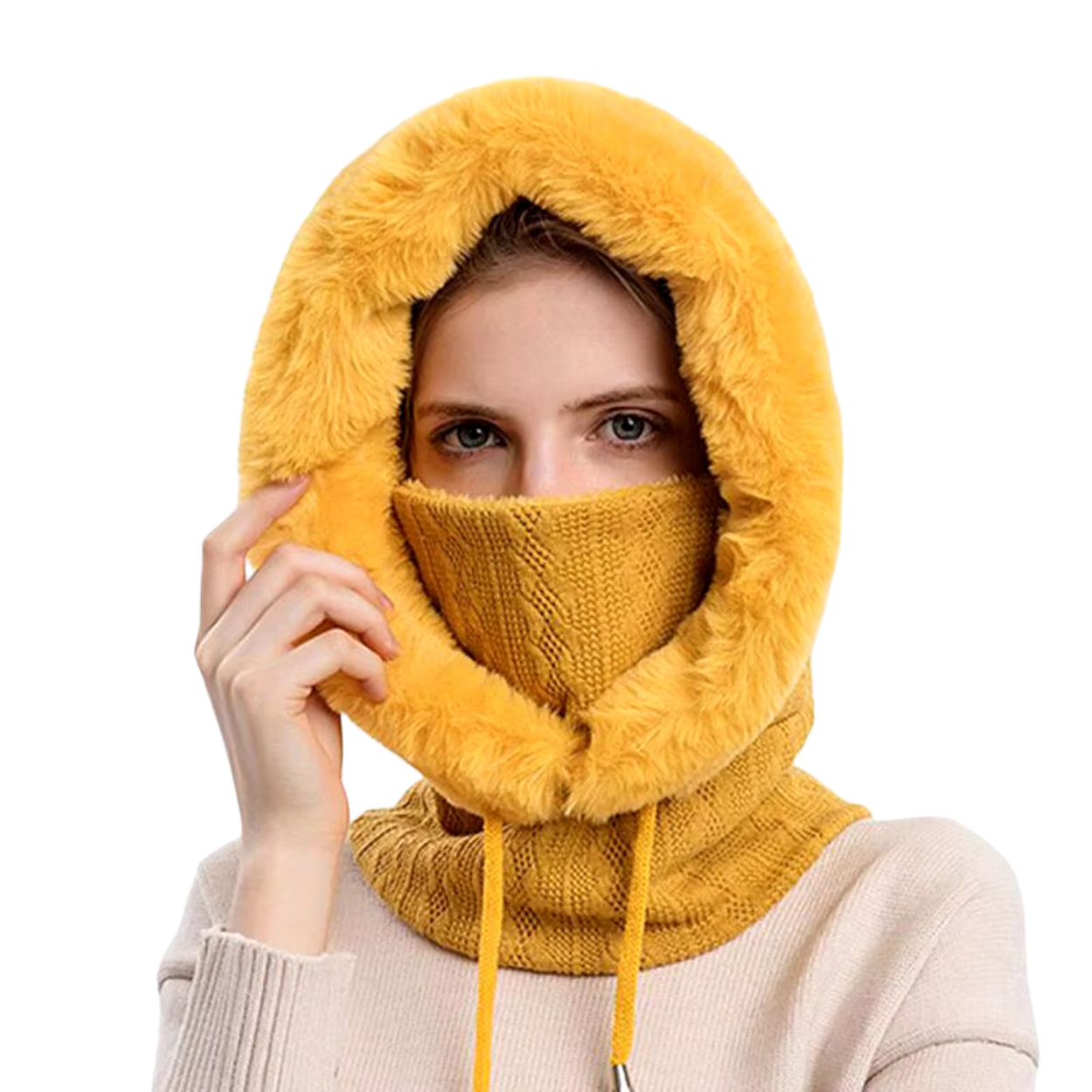 Cagoule Polaire 3 en 1 Écharpe et Bonnet