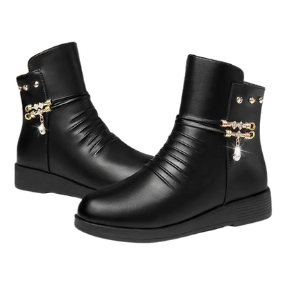 Bottines Hiver Chaudes et Confortables en Daim Élégant