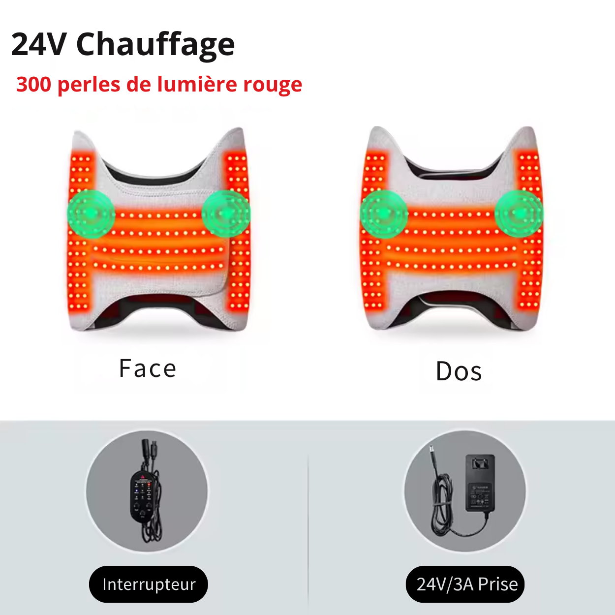 Ceinture Chauffante Électrique avec Massage et Chaleur