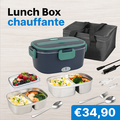 Boîte à Lunch Chauffante avec Thermos pour Repas Chaud