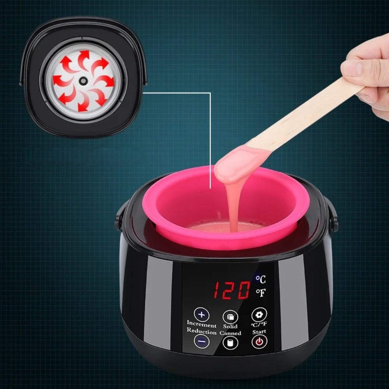 Chauffe-Cire Électrique Profesionnel 500ml Rapide