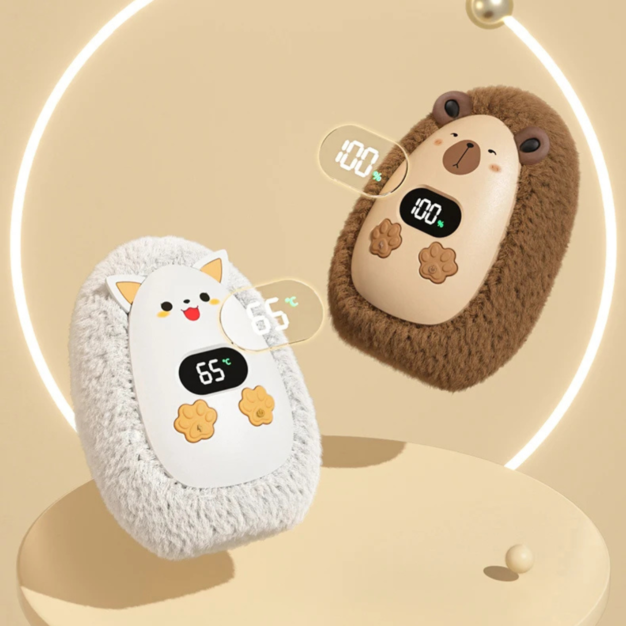 Gants Chauffants Peluche Doux