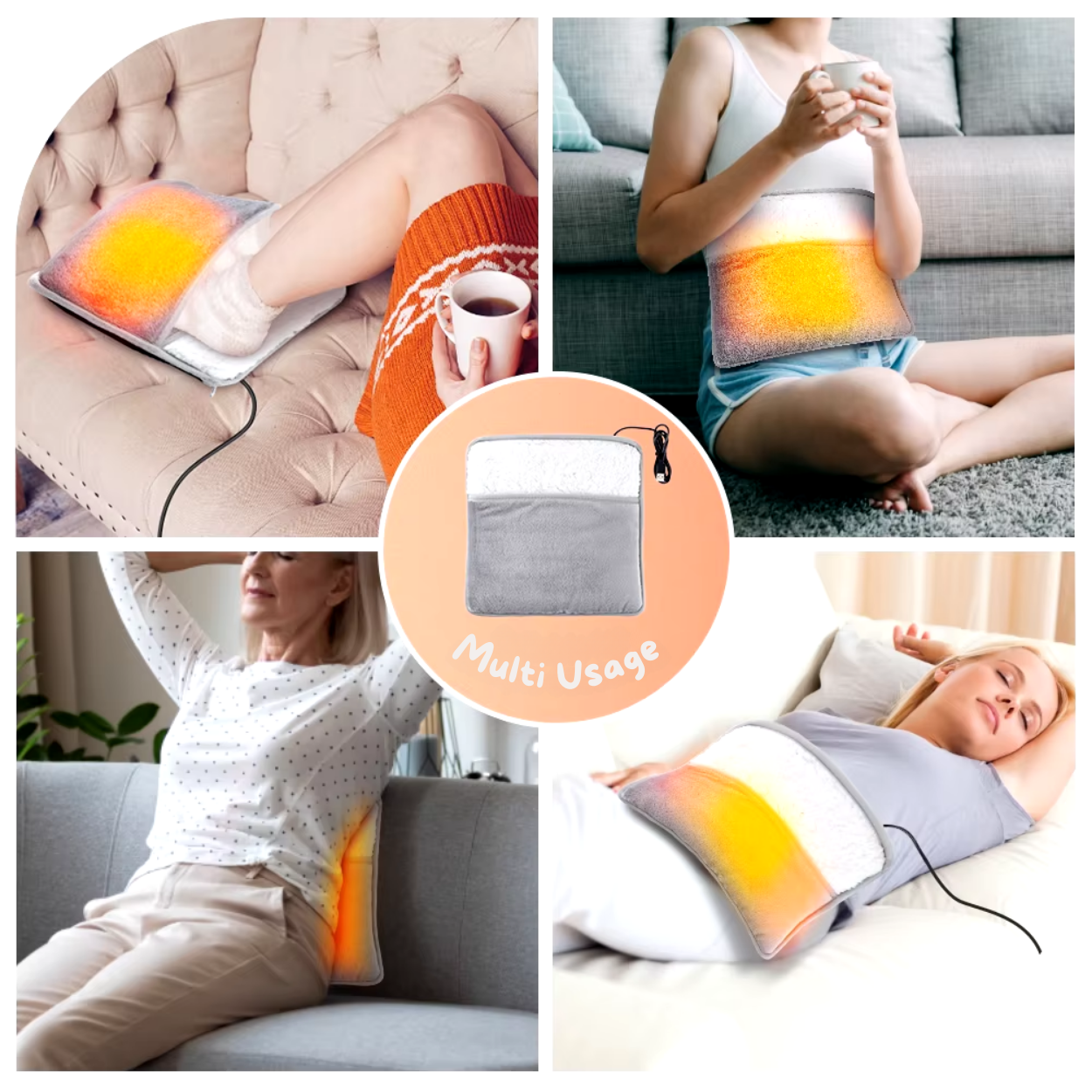 Chauffe-Pieds Électrique Rechargeable Compact