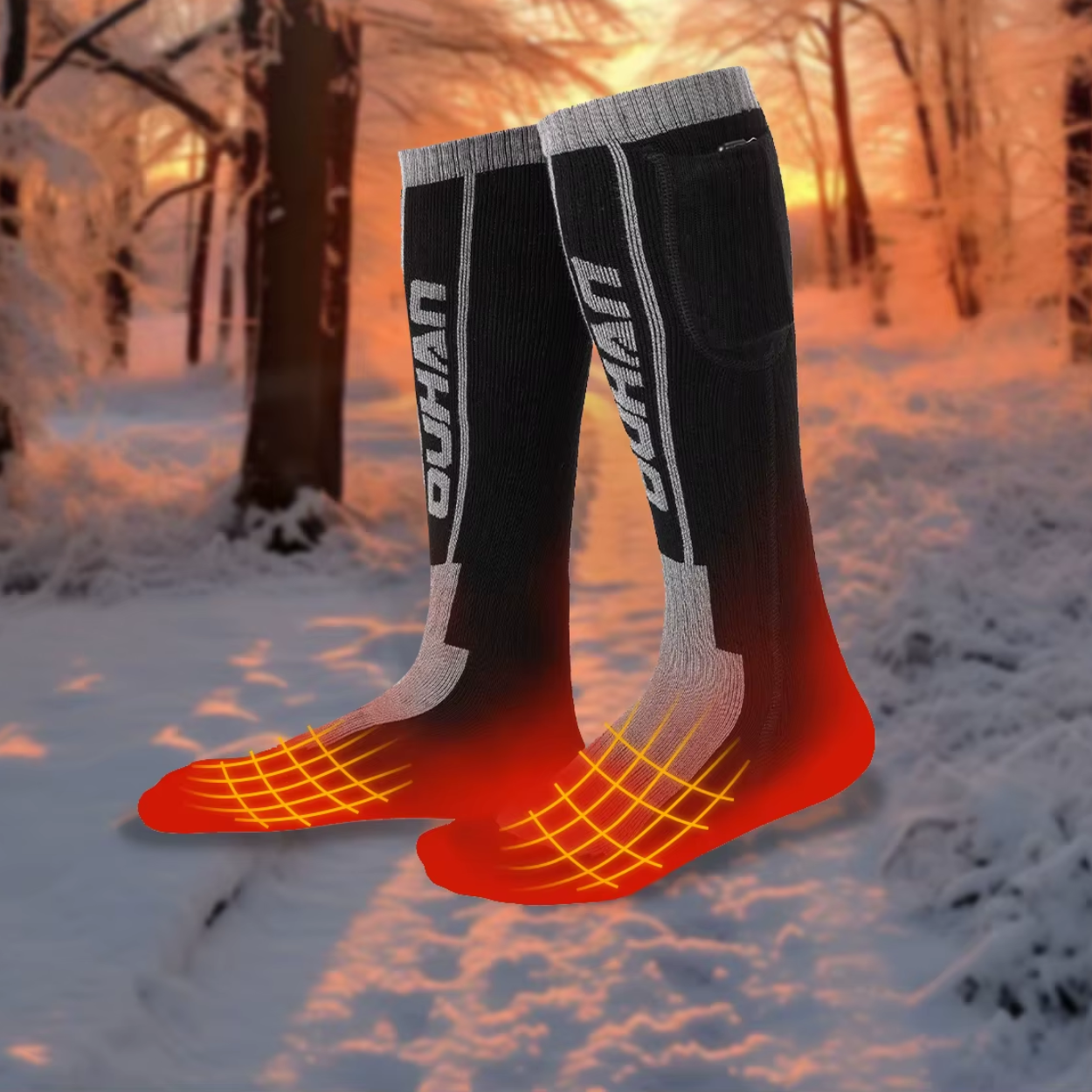 Chaussettes Chauffantes Électriques pour Moto