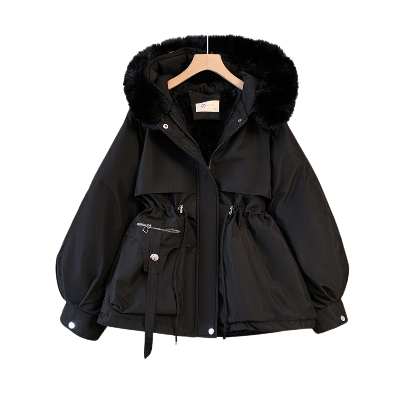 Parka Hiver Femme à Capuche et Doublure Chaude