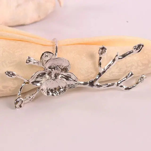 Ensemble Décoration Fleur et Bague à Serviette Élégant - Foivo