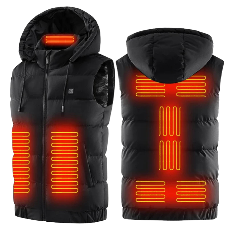 Gilet Chauffant Électrique Réversible pour Homme et Femme