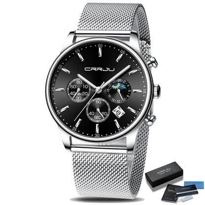 Montre sport bracelet métal pour homme