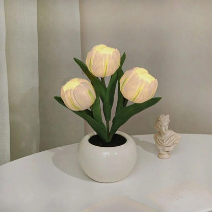 Lampe LED Moderne avec Pot de Fleurs pour Déco Intérieure