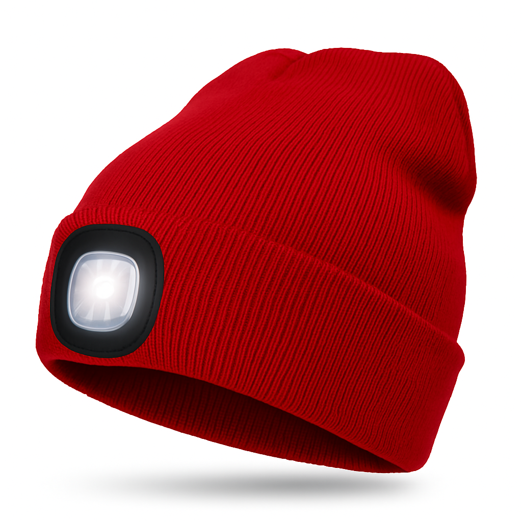 Bonnet Lumineux Réchauffant avec LED Réchargeable