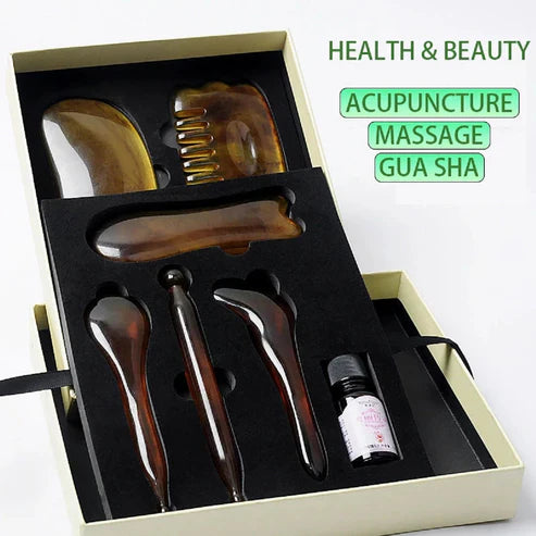Kit de Massage Gua Sha 7 Pièces Complète