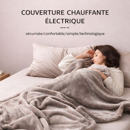 Marcherelle™ – Couverture Chauffante Électrique avec  Arrêt Automatique et 6 Niveaux de Température Réglables