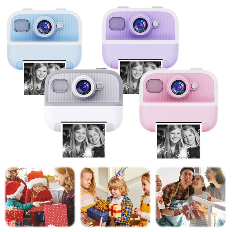Marcherelle™ – Appareil Photo Enfant Impression Instantanée Sans Encre