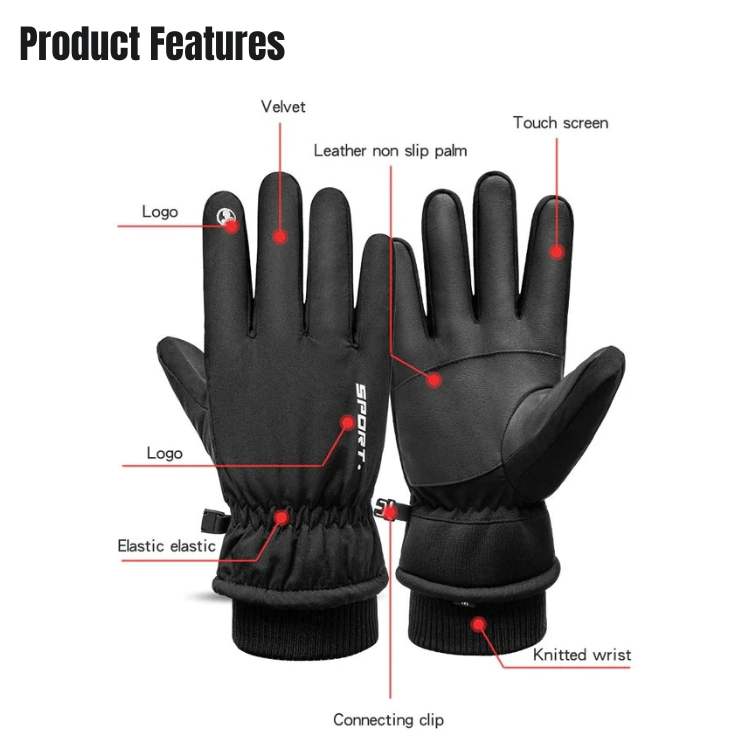 Marcherelle™ – Gants de Ski Imperméables avec Isolation 3M et Technologie Tactile