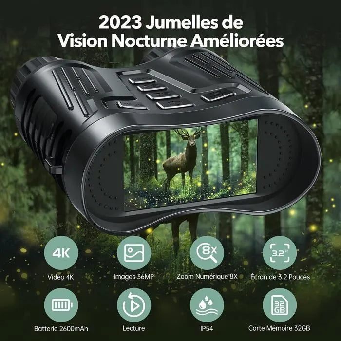 Marcherelle™ – Jumelles Vision Nocturne Infrarouge 300M avec Zoom 8X