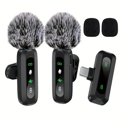 Marcherelle™ – Microphone Cravate Sans Fil USB-C Pour Un Son Clair Et Stable