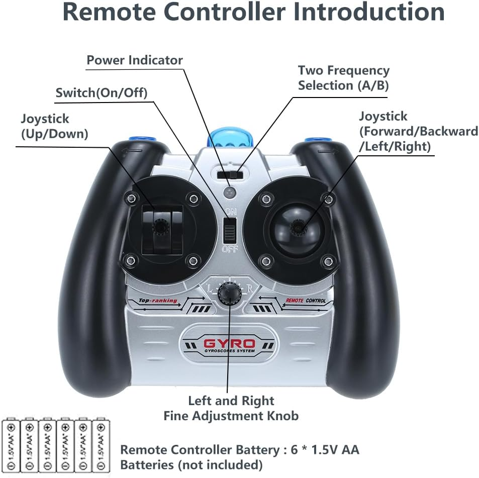 Marcherelle™ – Mini Hélicoptère Télécommandé RC avec Système Gyroscopique