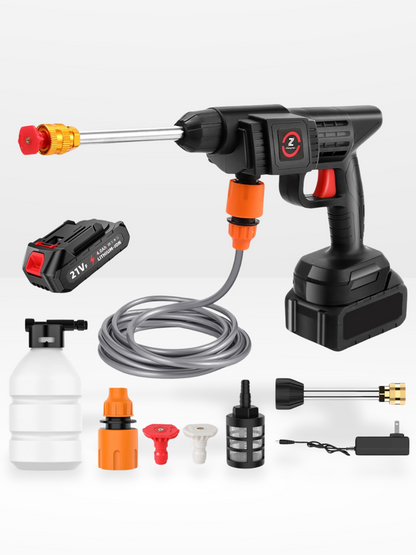 Marcherelle™ – Nettoyeur Haute Pression Sans Fil 50 Bars – Rechargeable 24V, Jet Puissant & Compact pour Voiture, Terrasse, Mobilier