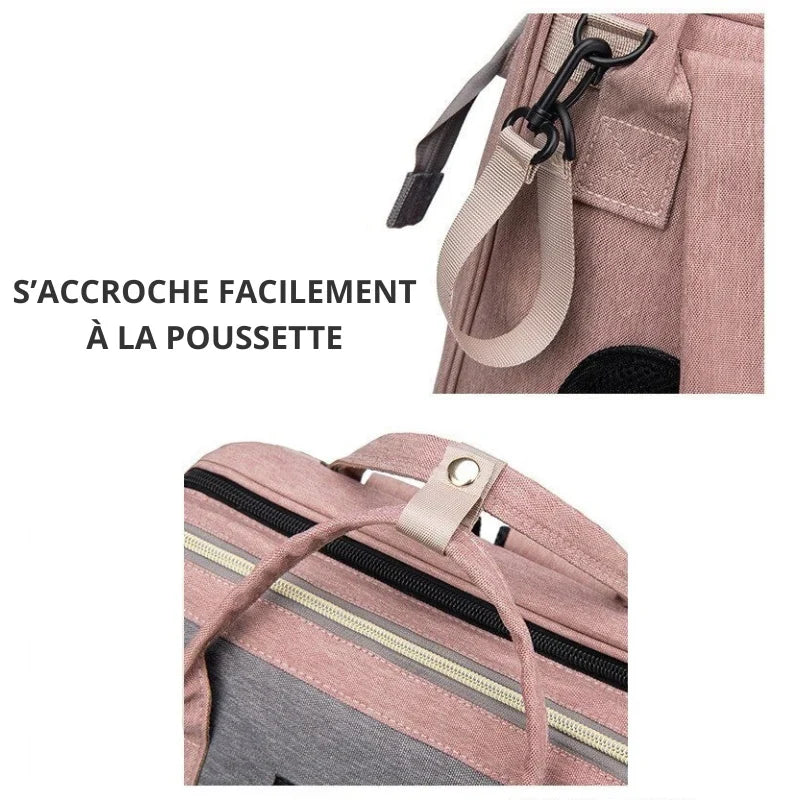 Marcherelle™ – Sac à Langer 3 en 1 avec Lit Bébé Intégré