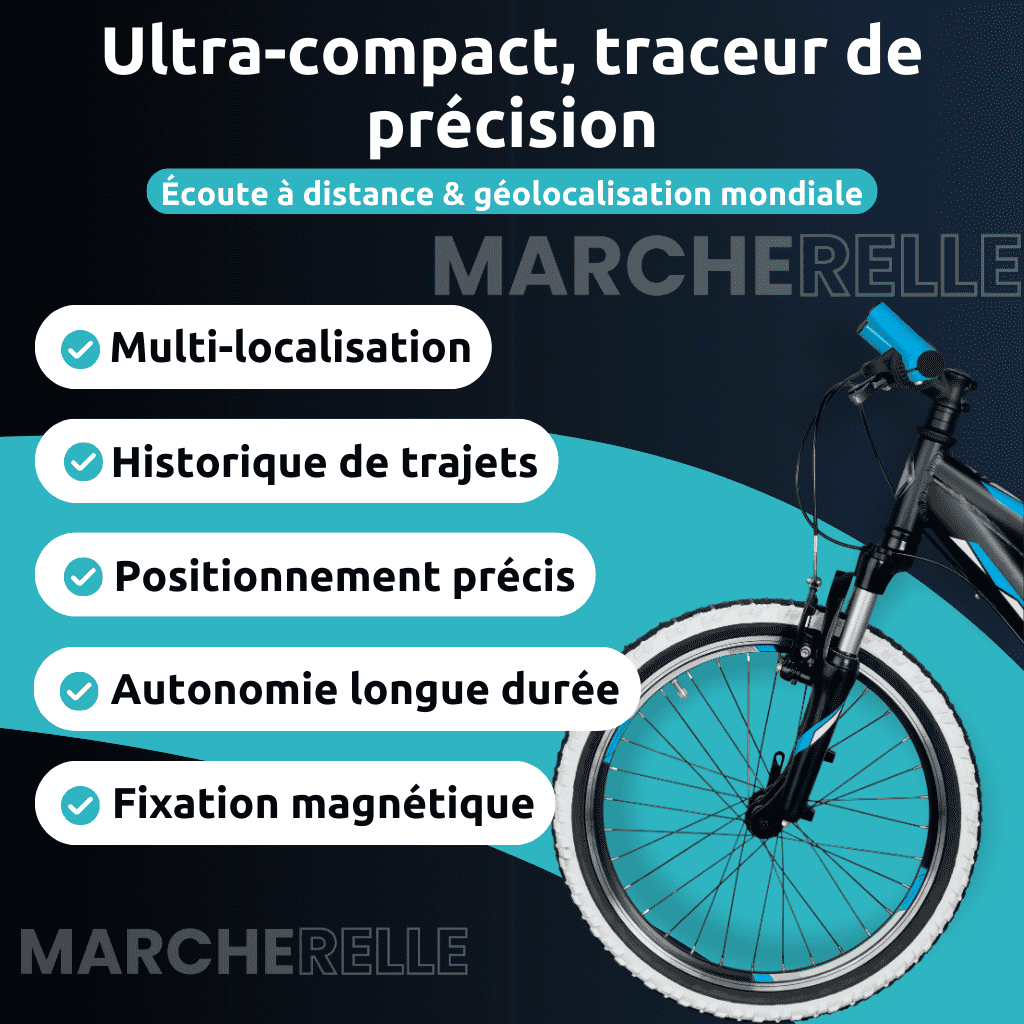 Marcherelle™ – Traceur GPS Vélo Invisible & Sans Abonnement Ultra-Précis