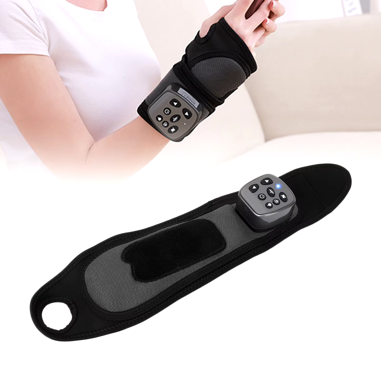 Masseur de Poignet Chauffant avec Vibration et Infrarouge