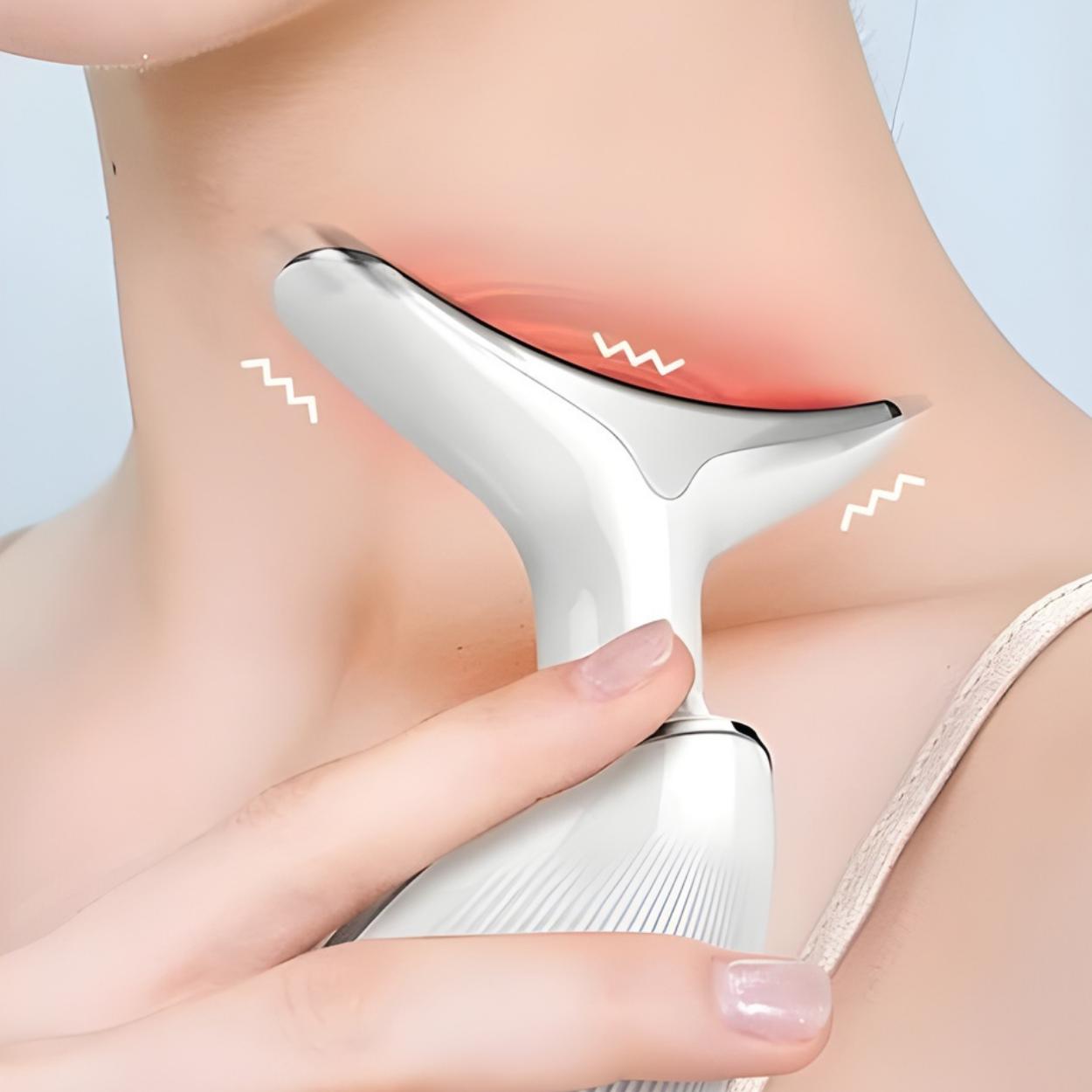 Masseur Visage et Cou Anti-Rides avec Stimulation Électromusculaire