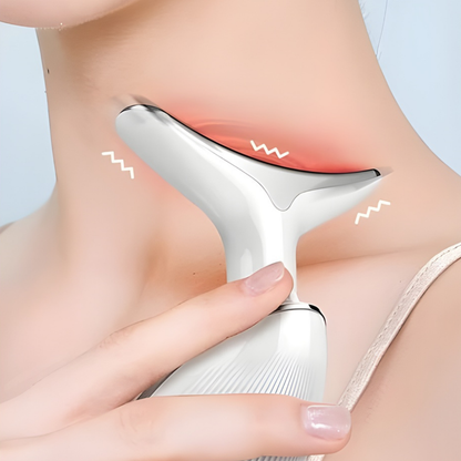 Masseur Visage et Cou Anti-Rides avec Stimulation Électromusculaire