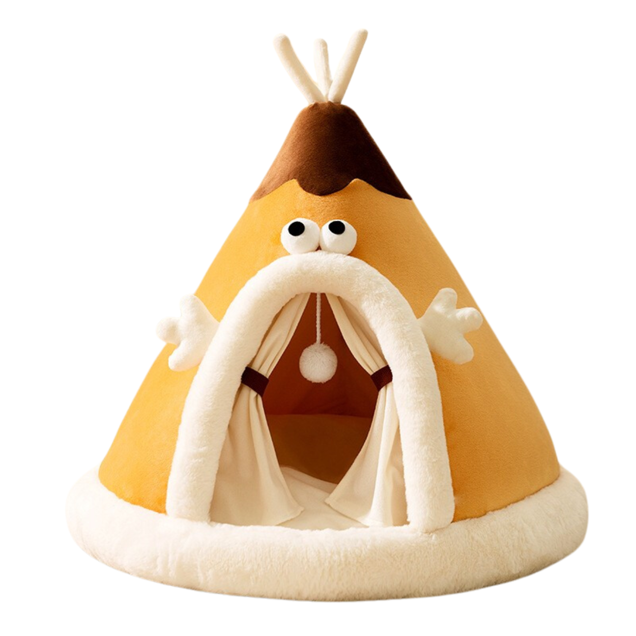 Abri Chat en Forme de Tente Douillet