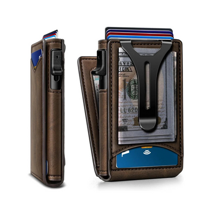 Portefeuille Aluminium Fin avec Protection RFID