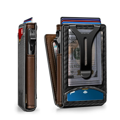 Portefeuille Aluminium Fin avec Protection RFID