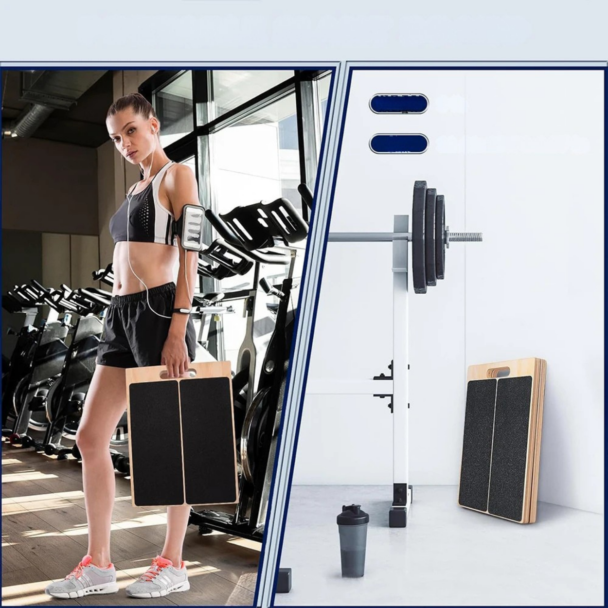 Planche d'Inclinaison Réglable en Bois pour Étirement et Renforcement Musculaire